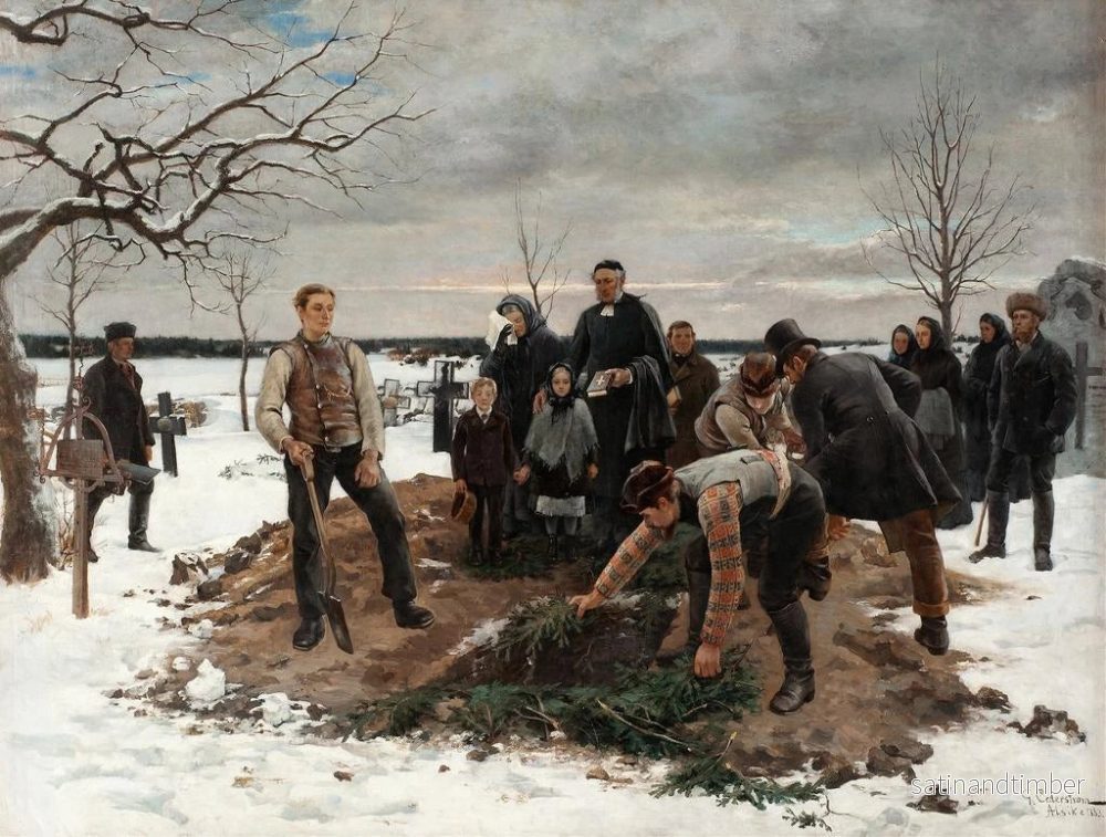 Reproduktion av målningen En begravning i Alsike - Gustaf Cederström - Bild 2
