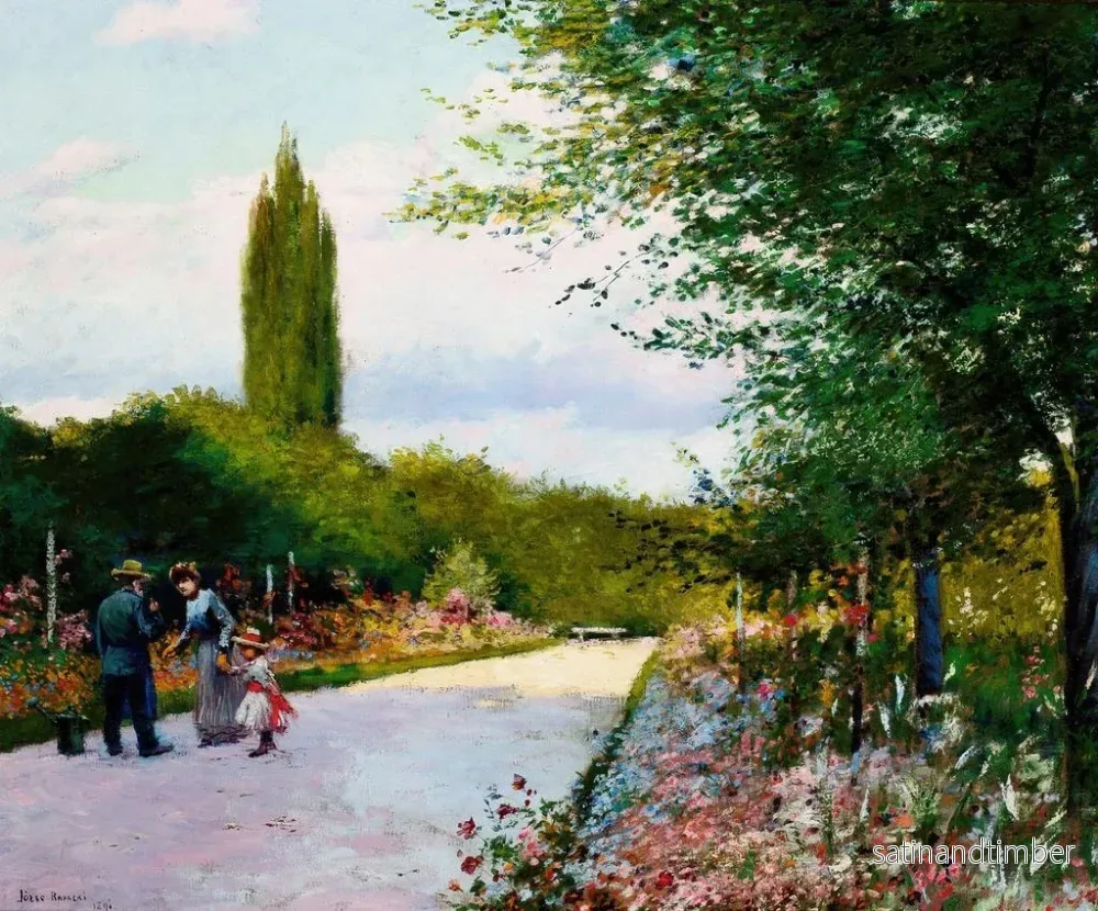 Reproduktion av målningen I trädgården - Józef Rapacki - Bild 2