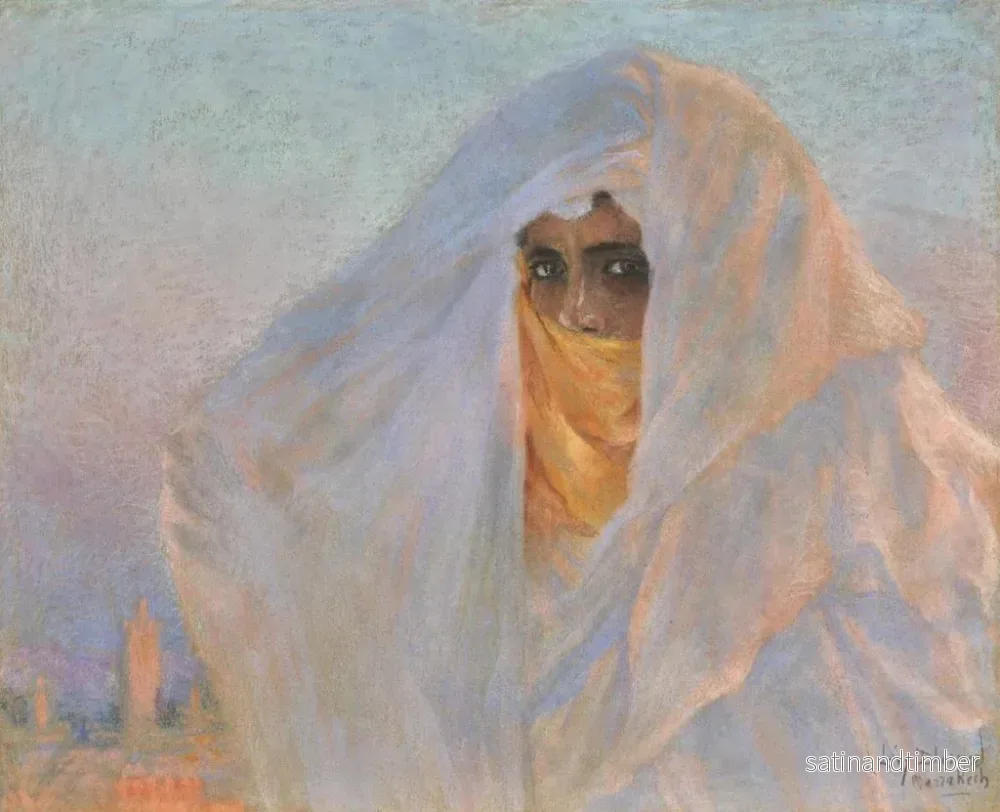 Reproduktion av målningen Dame de Marrakech - Lucien Lévy-Dhurmer - Bild 2