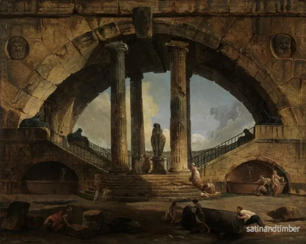 Reproduktion av målningen Vue fantasifull romersk - Hubert Robert - Bild 2