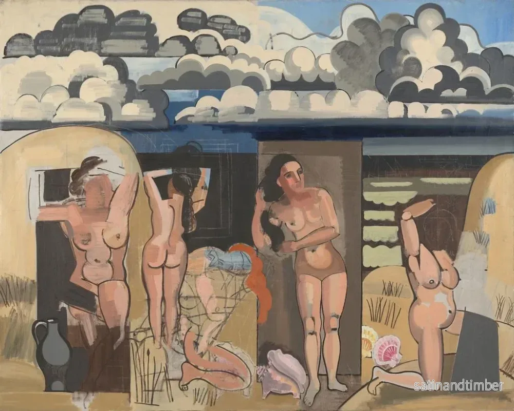 Reproduktion av målningen Vue de plage avec baigneurs - Jean Brusselmans - Bild 2