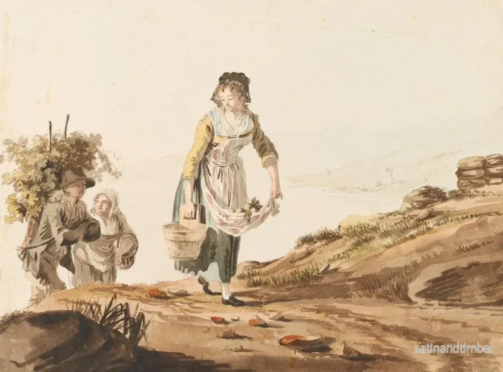 Reproduktion av målningen Landsbygdsmänniskor i Lavaux - Johann Karl Müllner - Bild 2