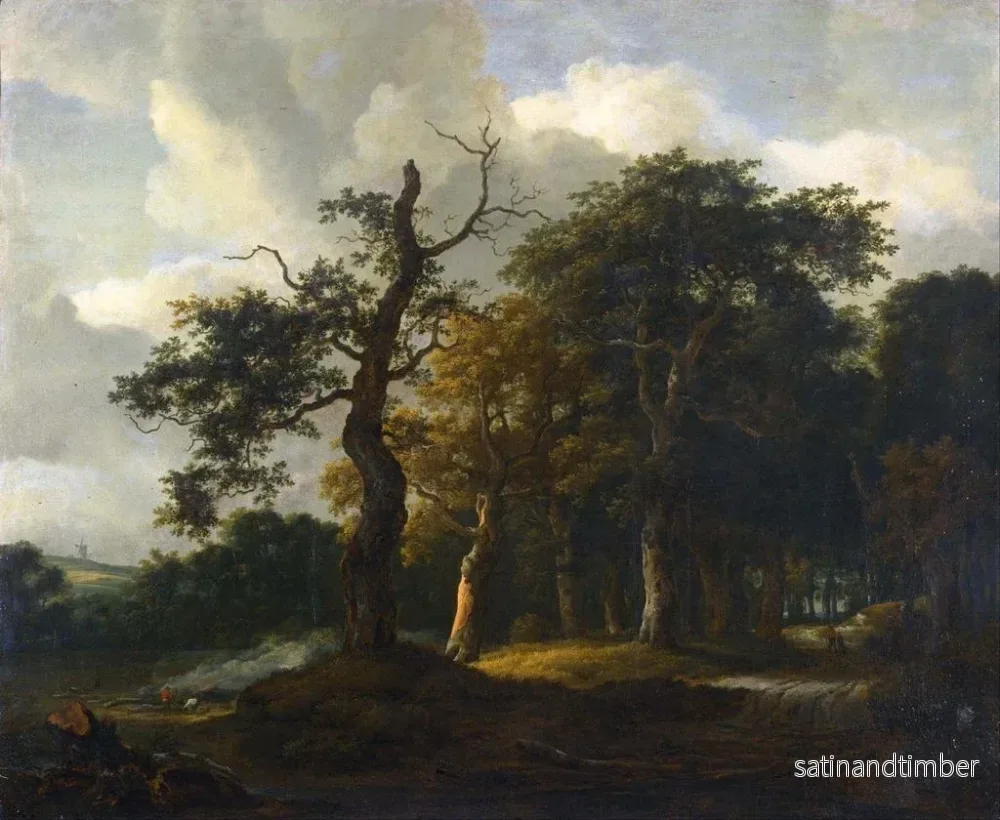 Reproduktion av målningen En väg genom en ek - Jacob Salomonsz van Ruysdael - Bild 2