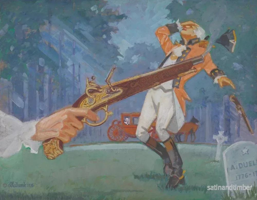 Reproduktion av målningen En duell 1776 - James C. Kulhanek - Bild 2
