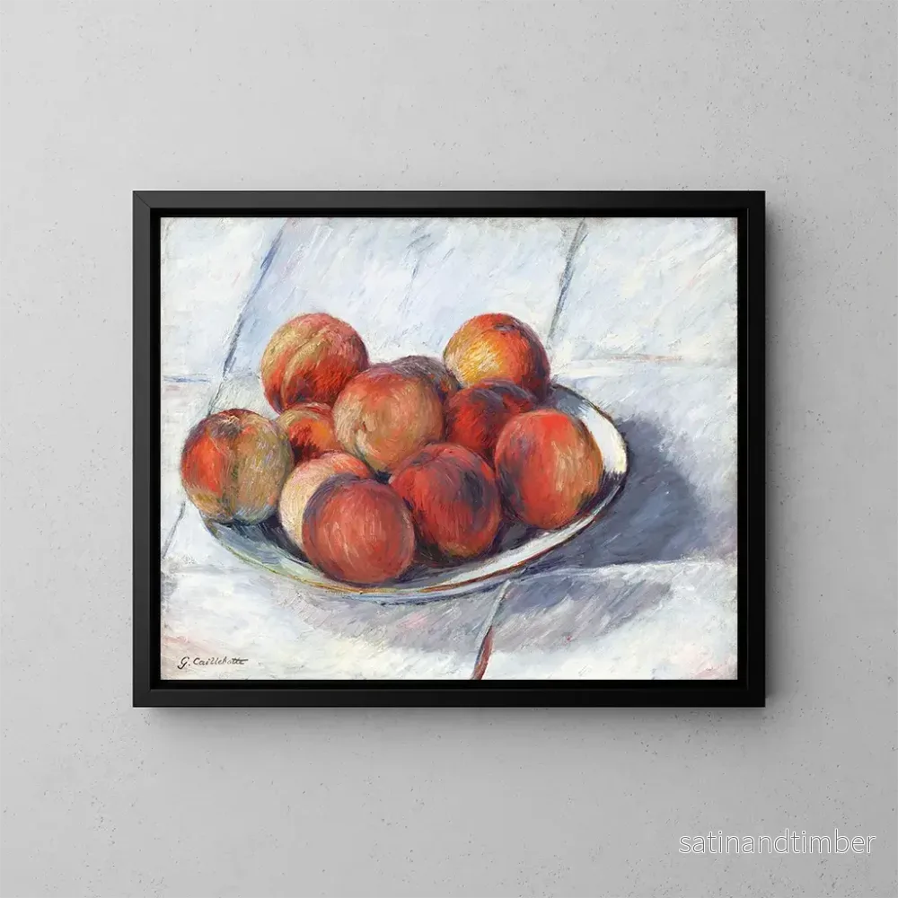 Reproduktion av målningen L'Assiette de pêches - Gustave Caillebotte