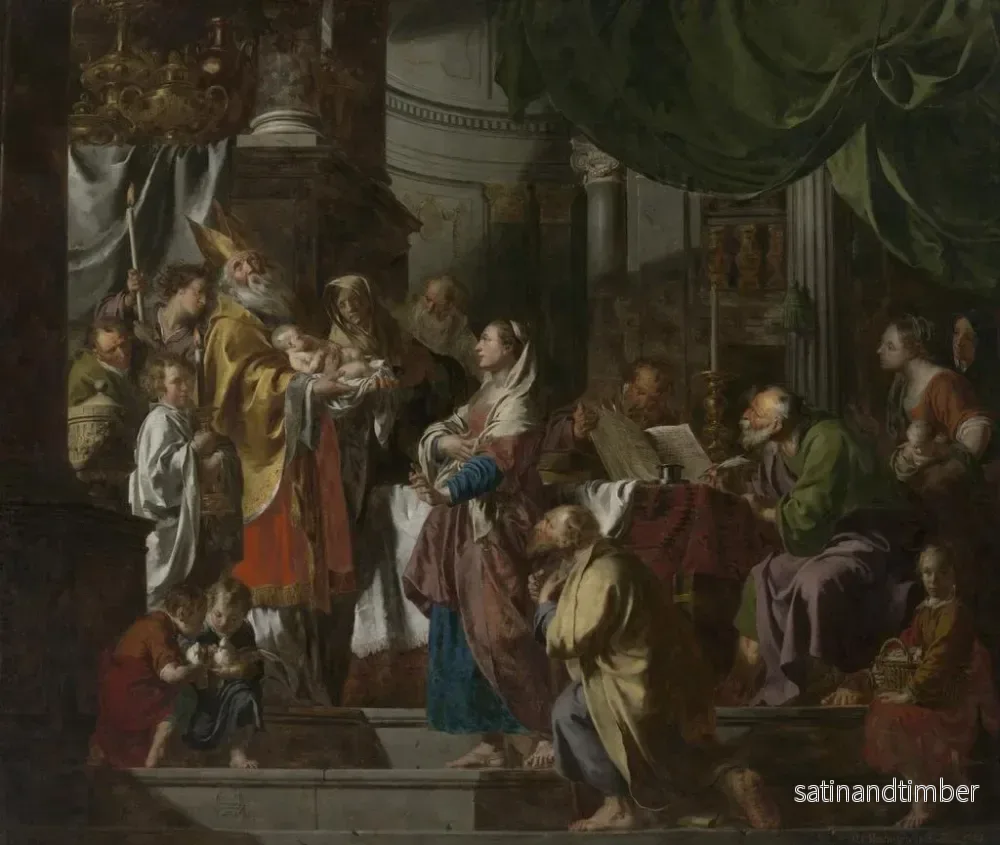 Reproduktion av målningen La présentation de Jésus au temple - Pieter Jozef Verhaghen - Bild 2