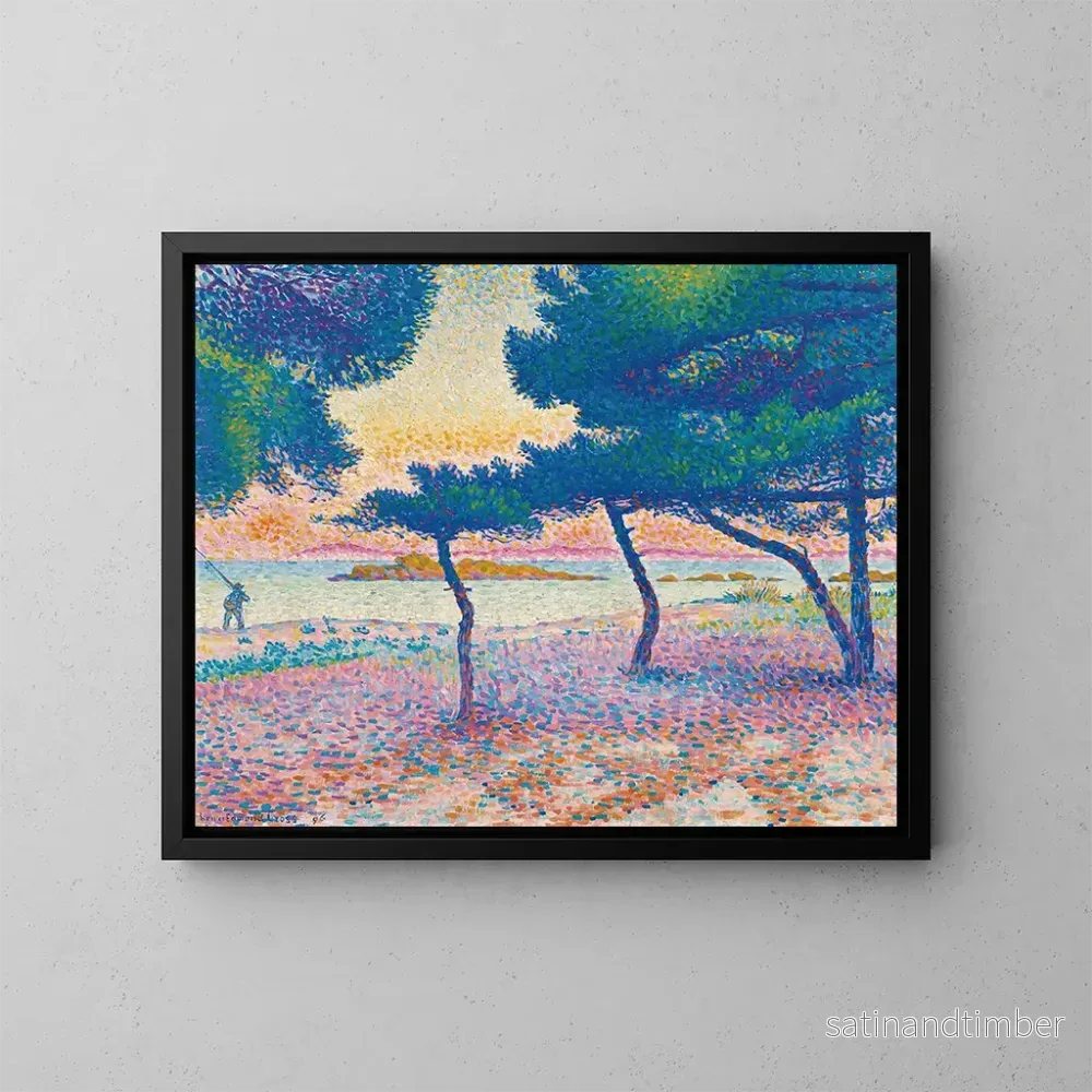 Reproduktion av målningen La Plage de Saint-Clair - Henri-Edmond Cross