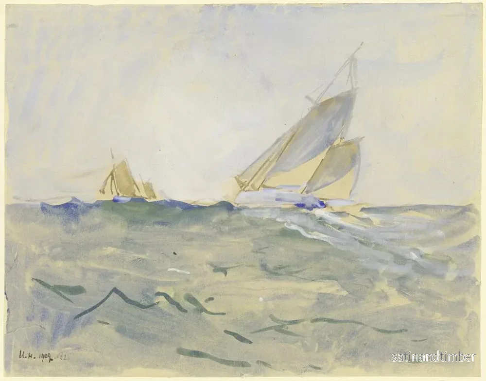 Reproduktion av målningen Mer agitée - Ulrich Hübner - Bild 2