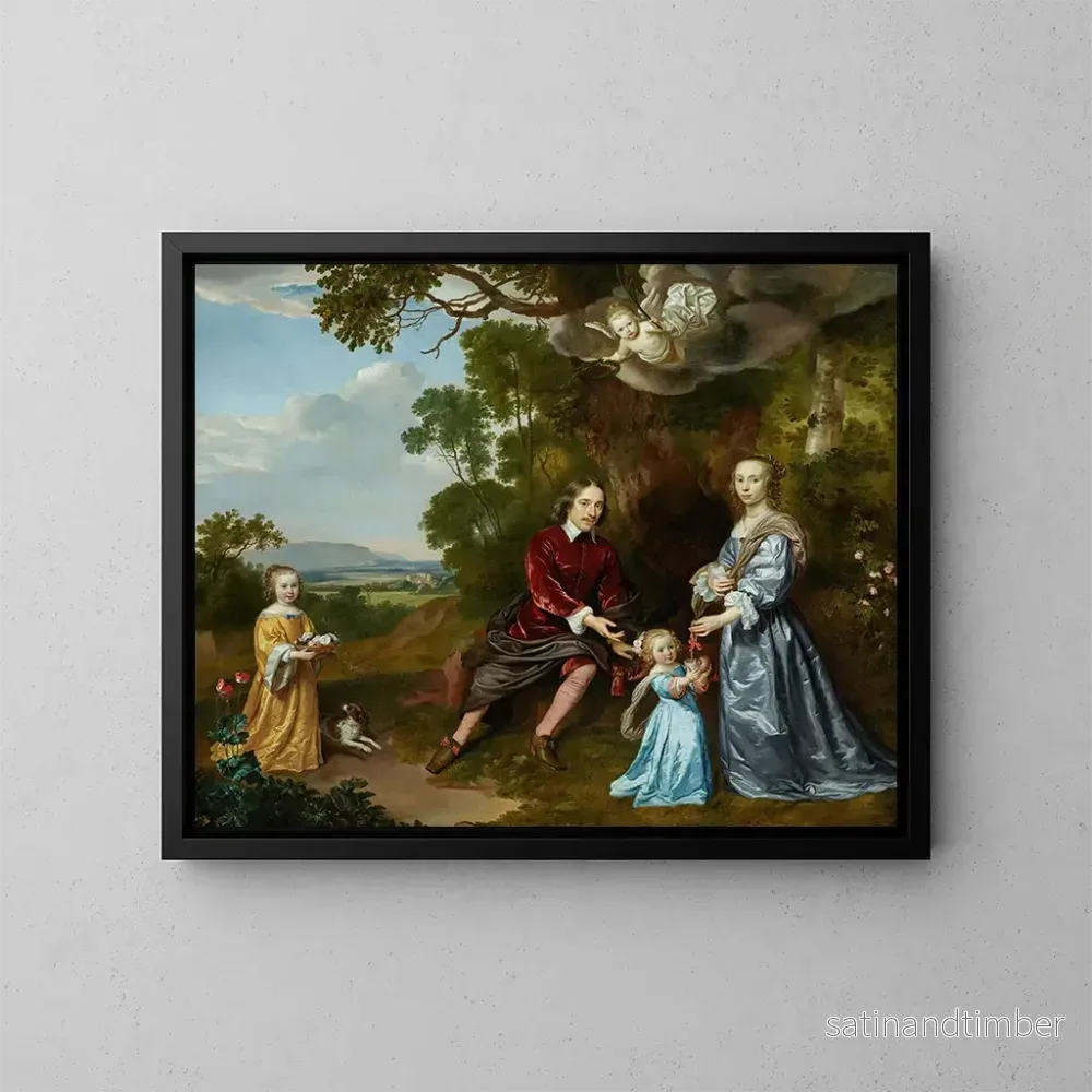 Reproduktion av målningen Porträtt av familjen van der Graeff – Jan Mijtens Reproduktion av målningen Porträtt av familjen van der Graeff – Jan Mijtens