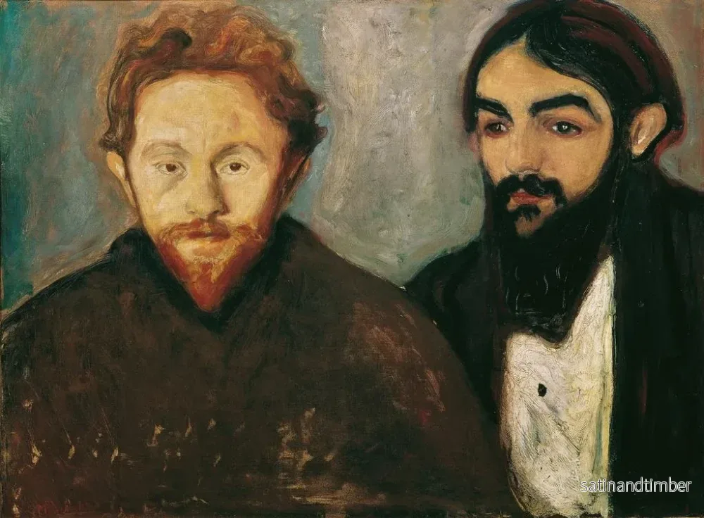 Reproduktion av målningen Le peintre Paul Herrmann et le médecin Paul Contard - Edvard Munch - Bild 2