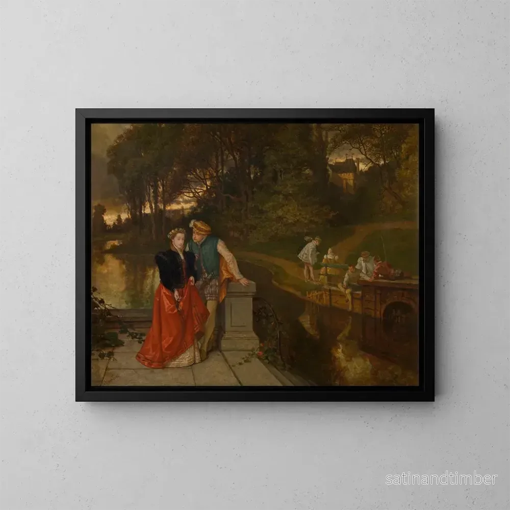 Reproduktion av målningen Amants dans le parc - Joseph Lies
