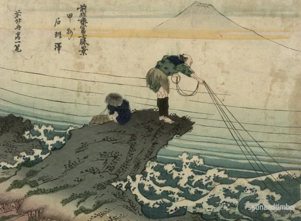 Reproduktion av målningen Ksh kajikazawa - Katsushika Hokusai - Bild 2
