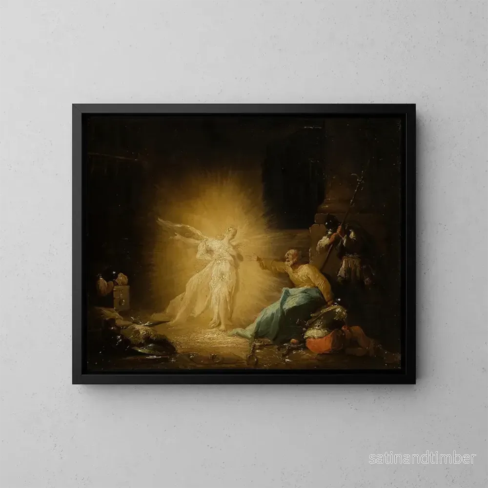 Reproduktion av målningen La Libération de saint Pierre - Johann Georg Trautmann