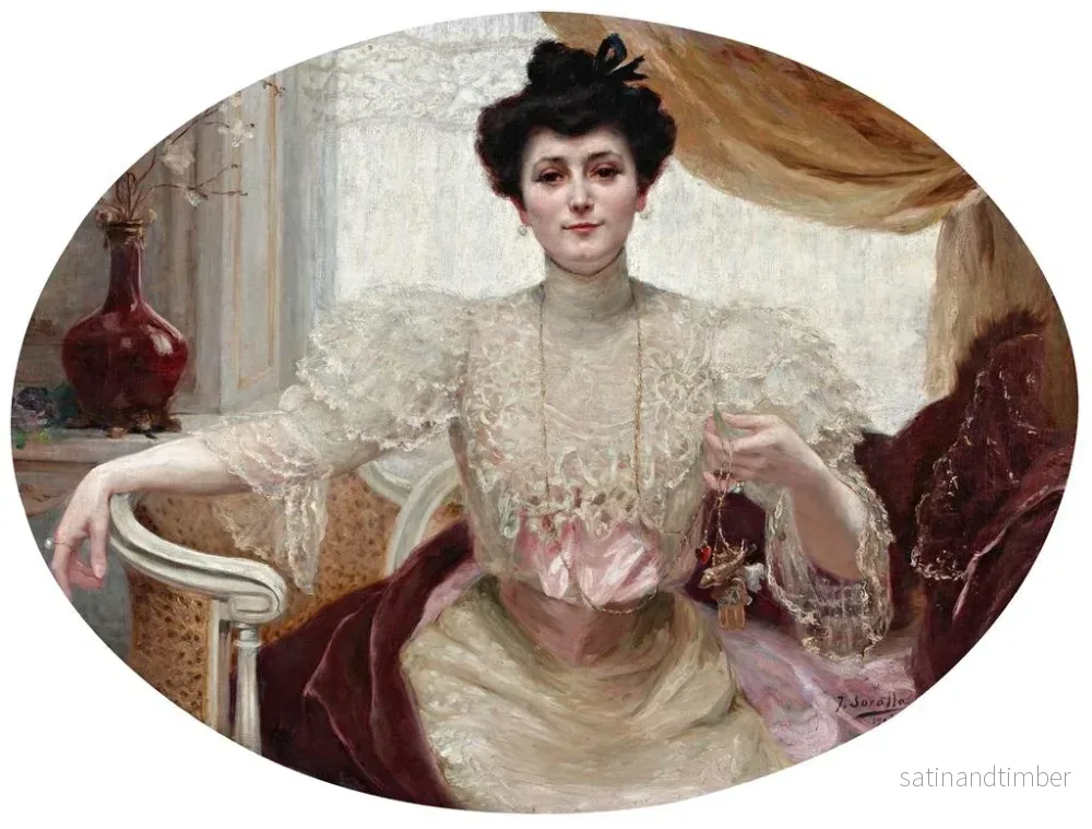 Reproduktion av målningen porträtt av Luisa Martinez de Tejeda - Joaquín Sorolla - Bild 2