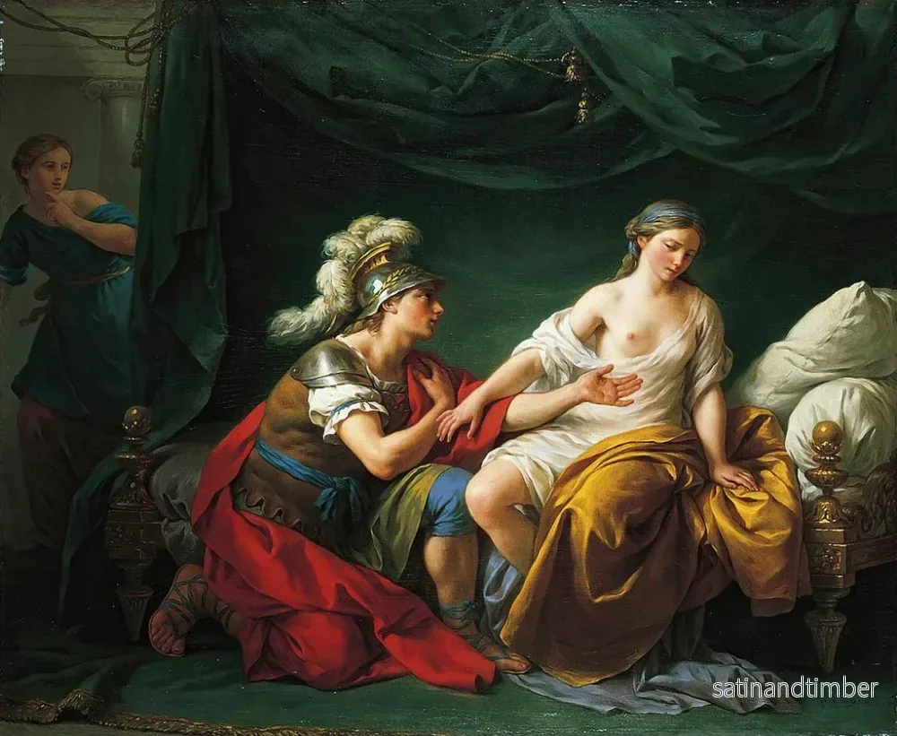 Reproduktion av målningen Alcibiade på knä framför sin älskarinna - Louis-Jean-François Lagrenée - Bild 2