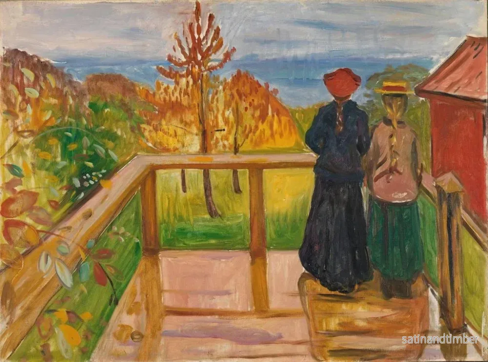 Reproduktion av målningen på verandan - Edvard Munch - Bild 2