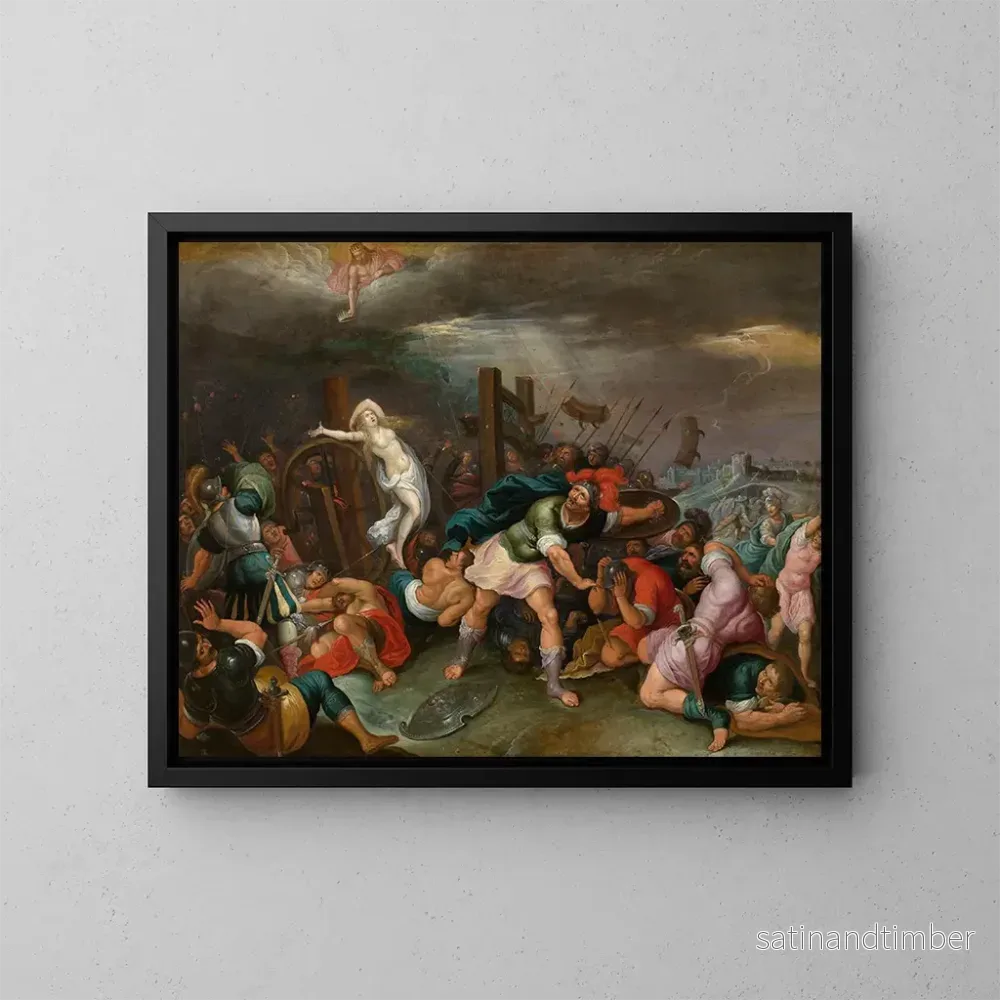 Reproduktion av målningen av heliga Katarinas av Alexandria - Hieronymus Francken II
