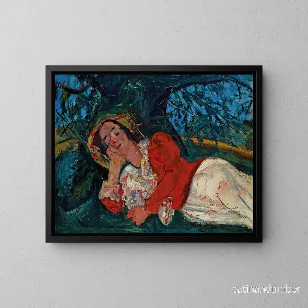 Reproduktion av målningen La sieste - Chaïm Soutine