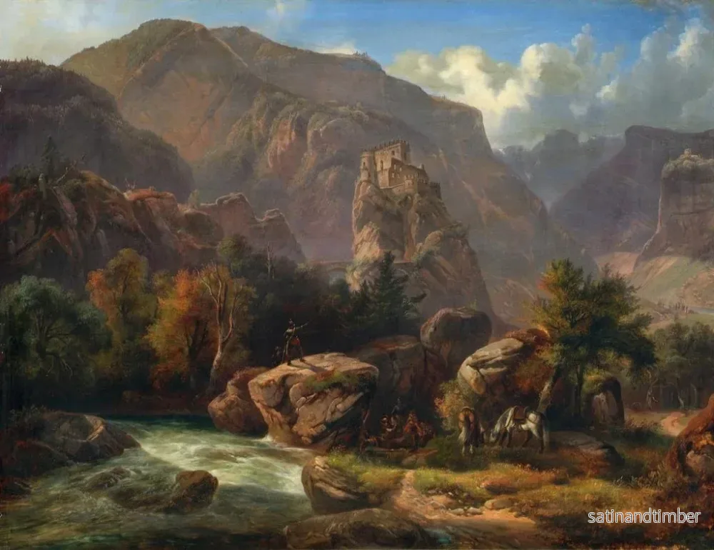 Reproduktion av målningen Château de Salurn i Syd-Tyrol - Ludwig Neelmeyer - Bild 2