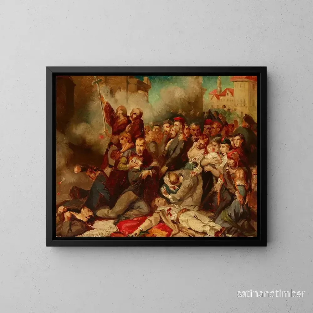 Reproduktion av målningen Varsovie, 8 april 1861 - Tony Robert-Fleury
