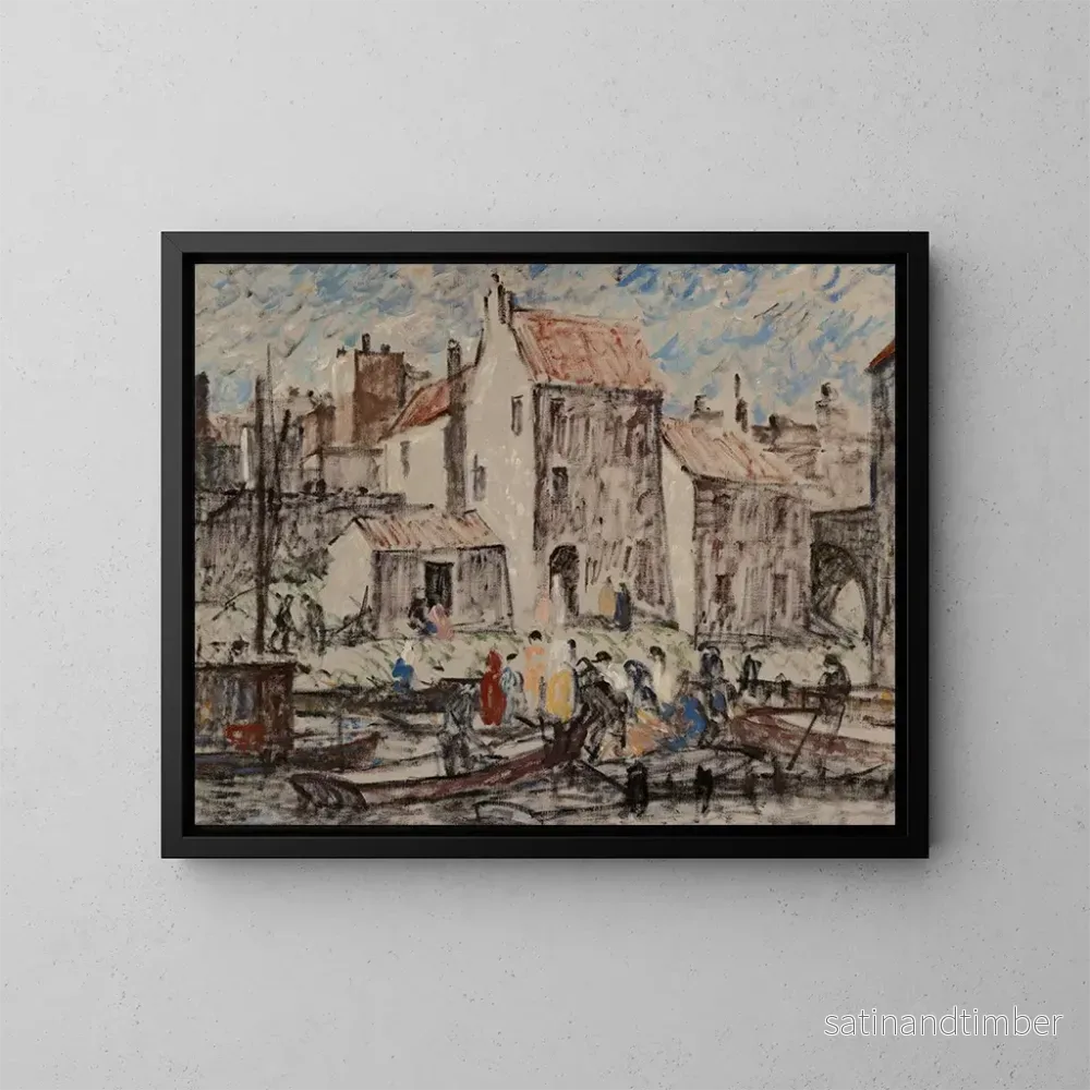 Reproduktion av målningen La fête en bateau - Robert Spencer