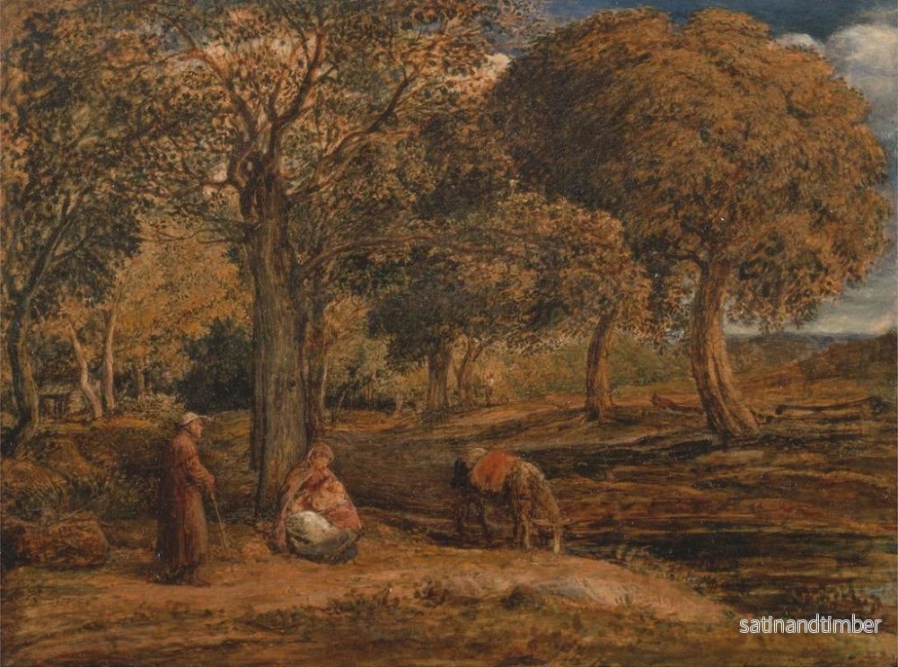 Reproduktion av målningen Le repos pendant la fuite en Égypte - John Linnell - Bild 2