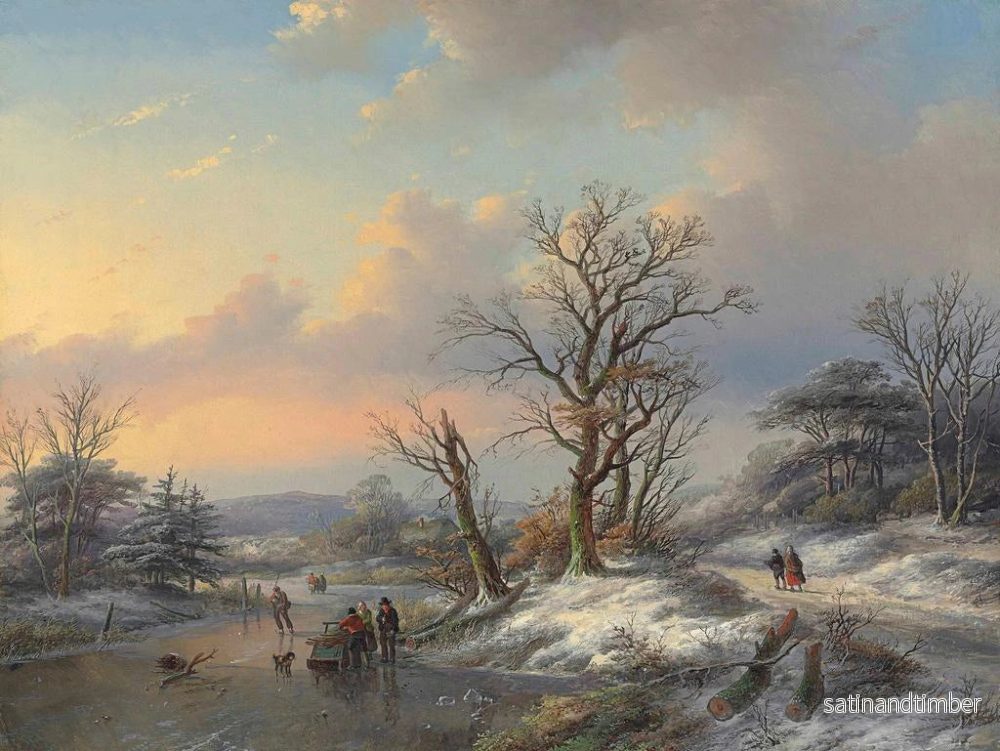 Reproduktion av målningen Ramasseurs de bois sur la glace - Jan Jacob Coenraad Spohler - Bild 2