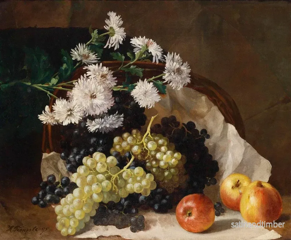 Reproduktion av målningen av höstlig still lifes - Hans Temple - Bild 2