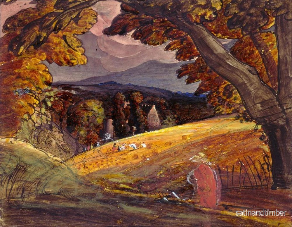 Reproduktion av målningen Moissonneurs à la lumière du feu - Samuel Palmer - Bild 2