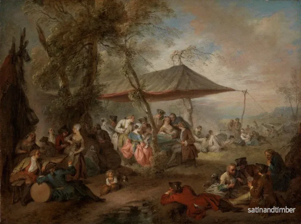Reproduktion av målningen Glädjeämnen i soldaternas liv - Jean-Baptiste Pater - Bild 2