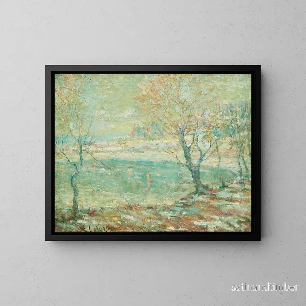 Reproduktion av målningen Inwood vid Hudson under snön - Ernest Lawson