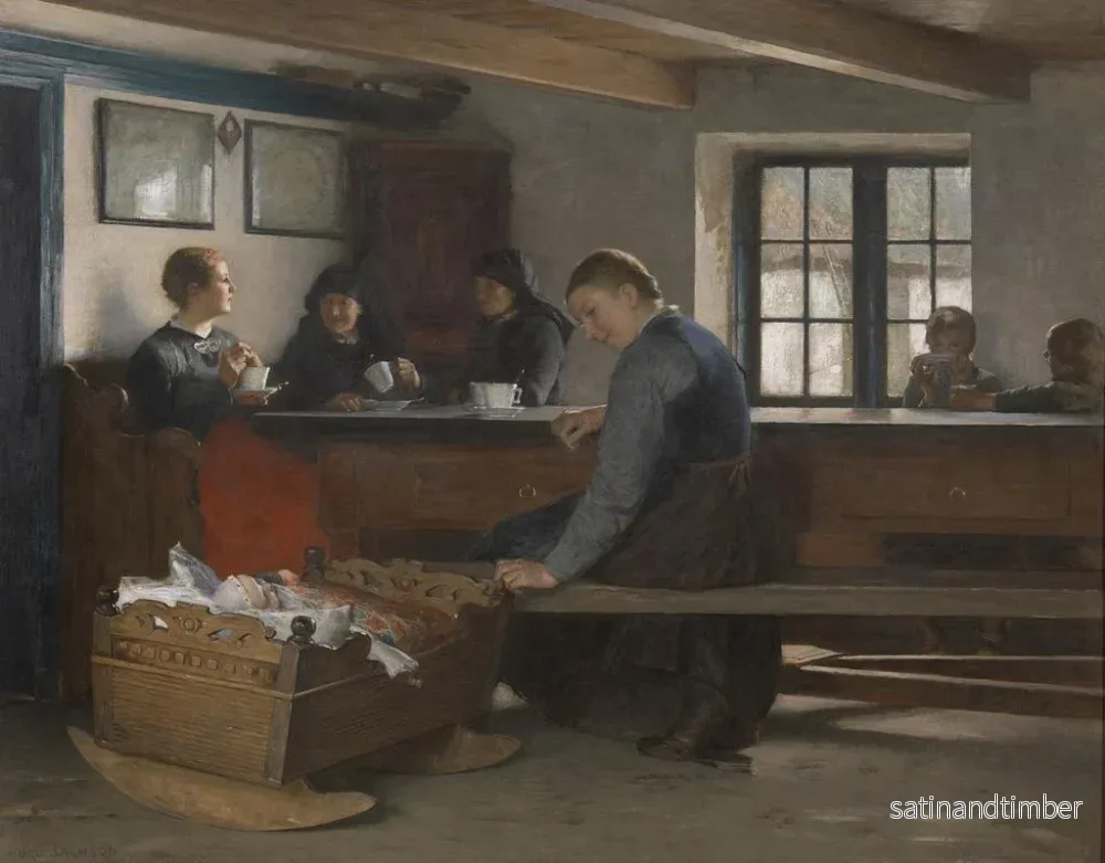 Reproduktion av målningen Besök hos hyresgästen - Hugo Salmson - Bild 2