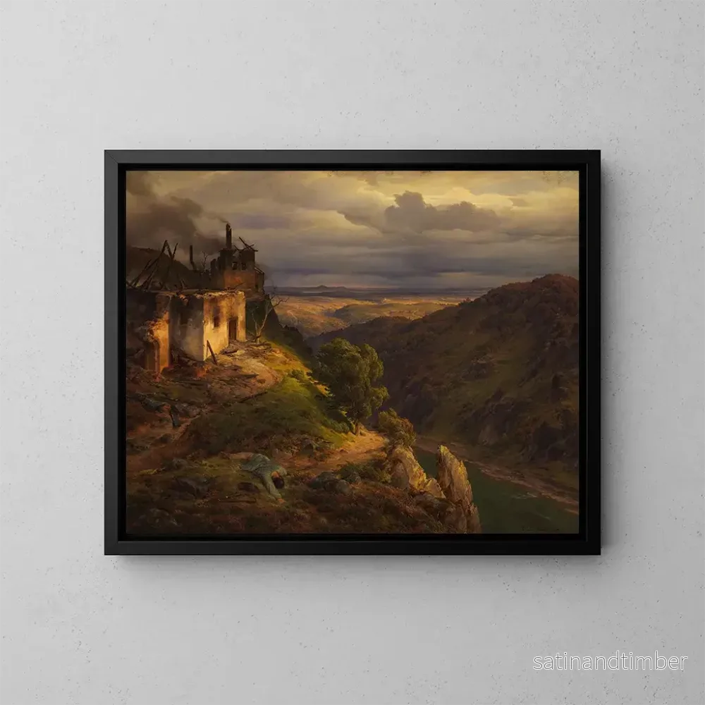 Reproduktion av målningen Landskap - Karl Friedrich Lessing