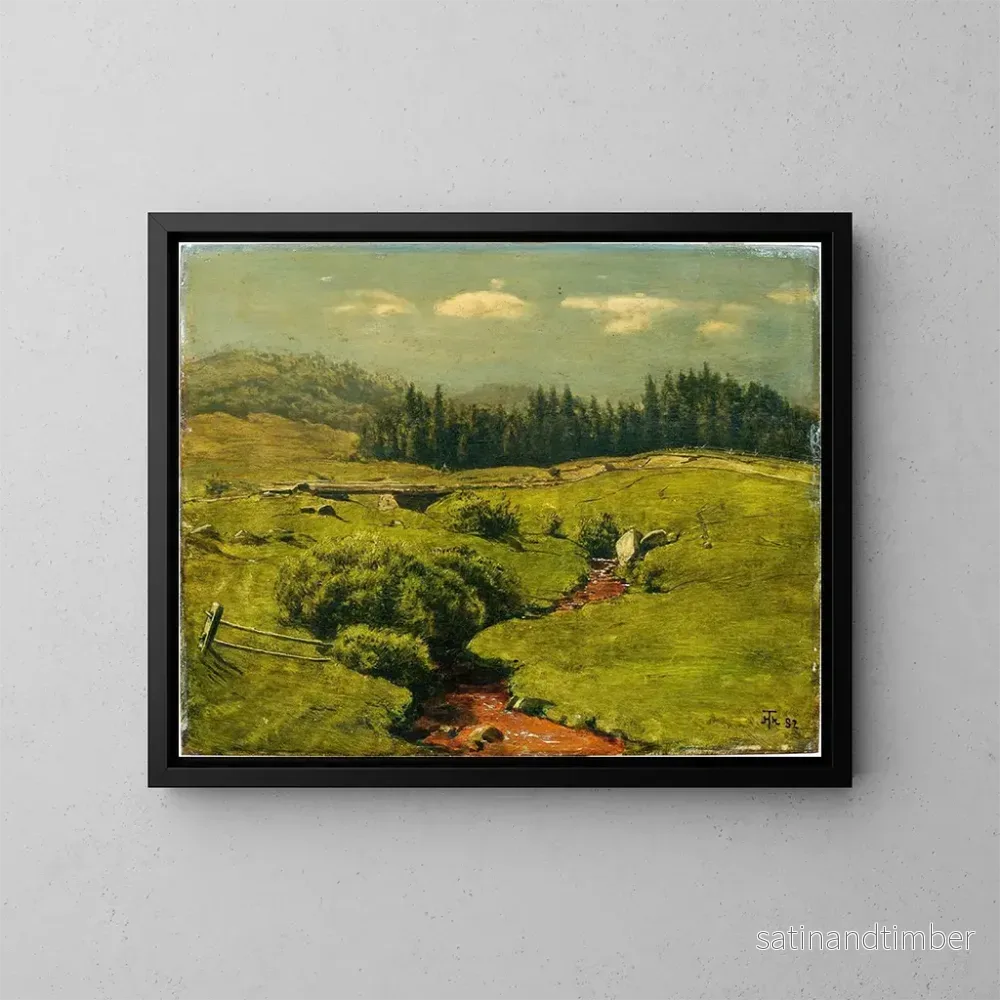 Reproduktion av målningen Le ruisseau brun - Hans Thoma