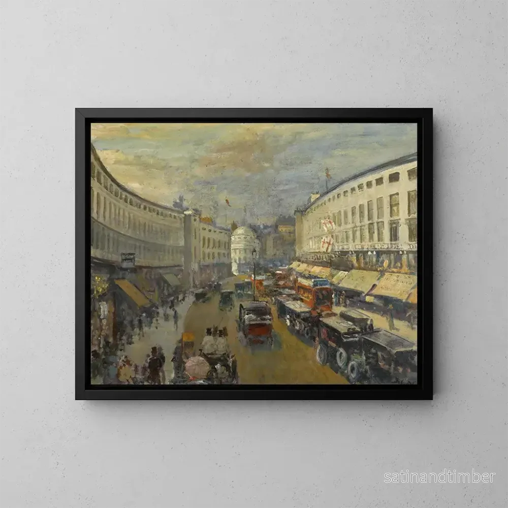 Reproduktion av målningen Regent Street i London – Jacques-Émile Blanche Reproduktion av målningen Regent Street i London – Jacques-Émile Blanche