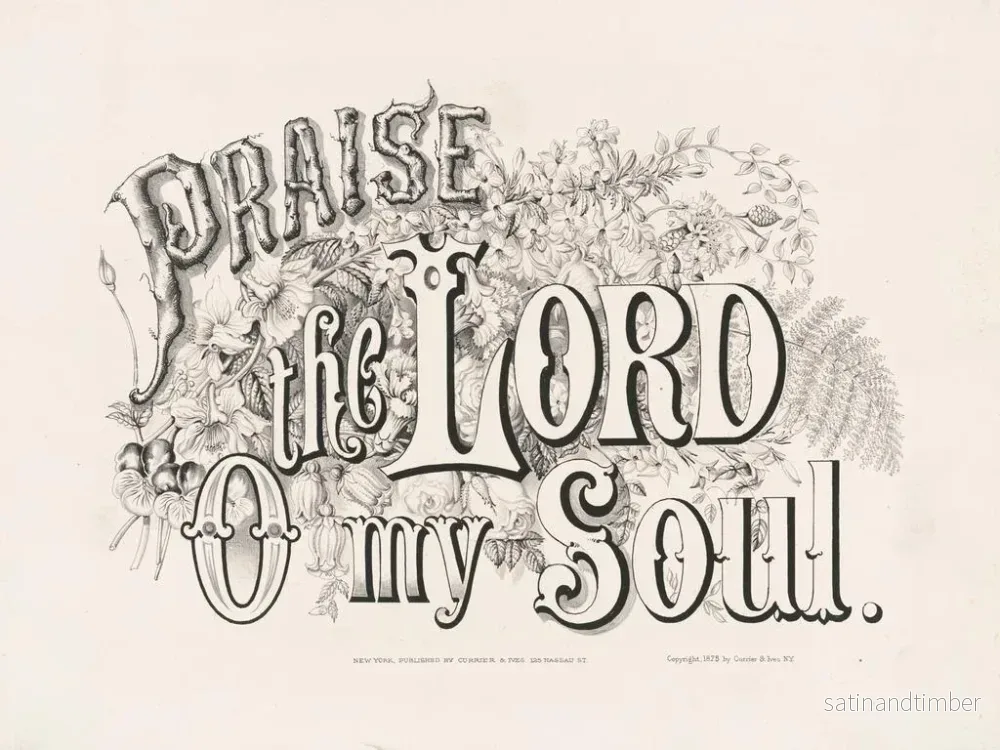 Reproduktion av målningen Loue le Seigneur, ô mon âme - Currier & Ives - Bild 2