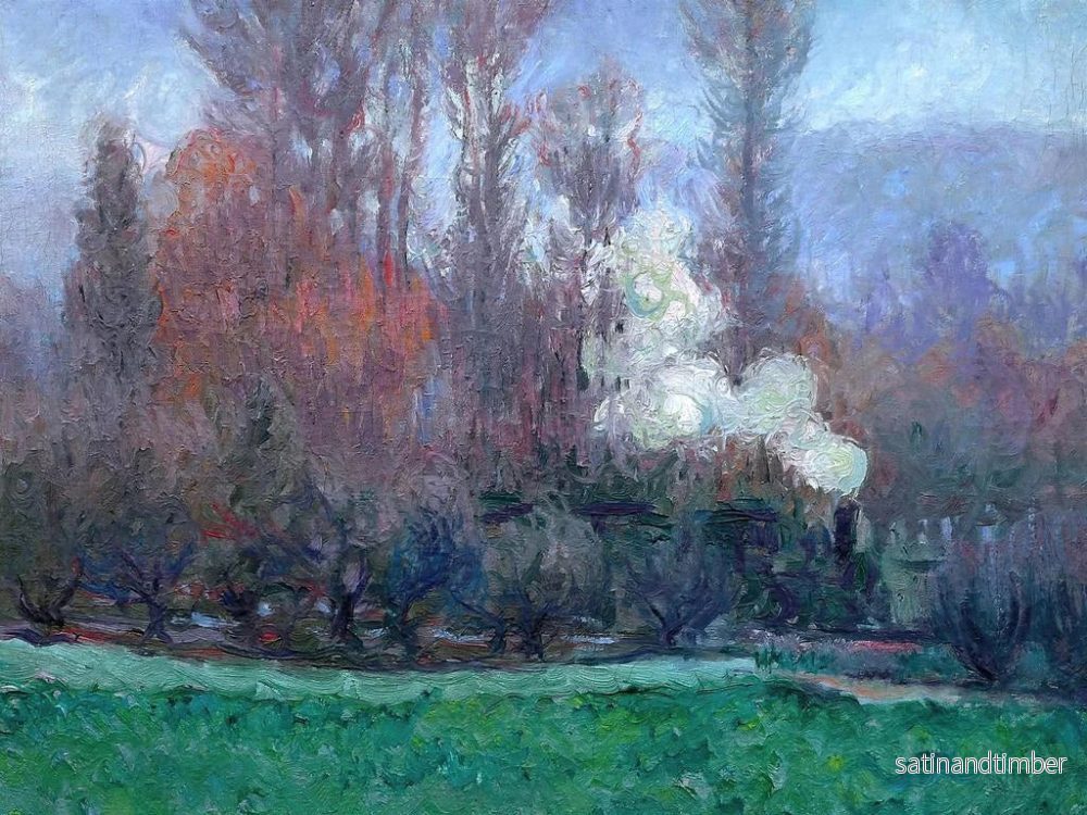 Reproduktion av målningen Le Train à Giverny - Theodore Earl Butler - Bild 2