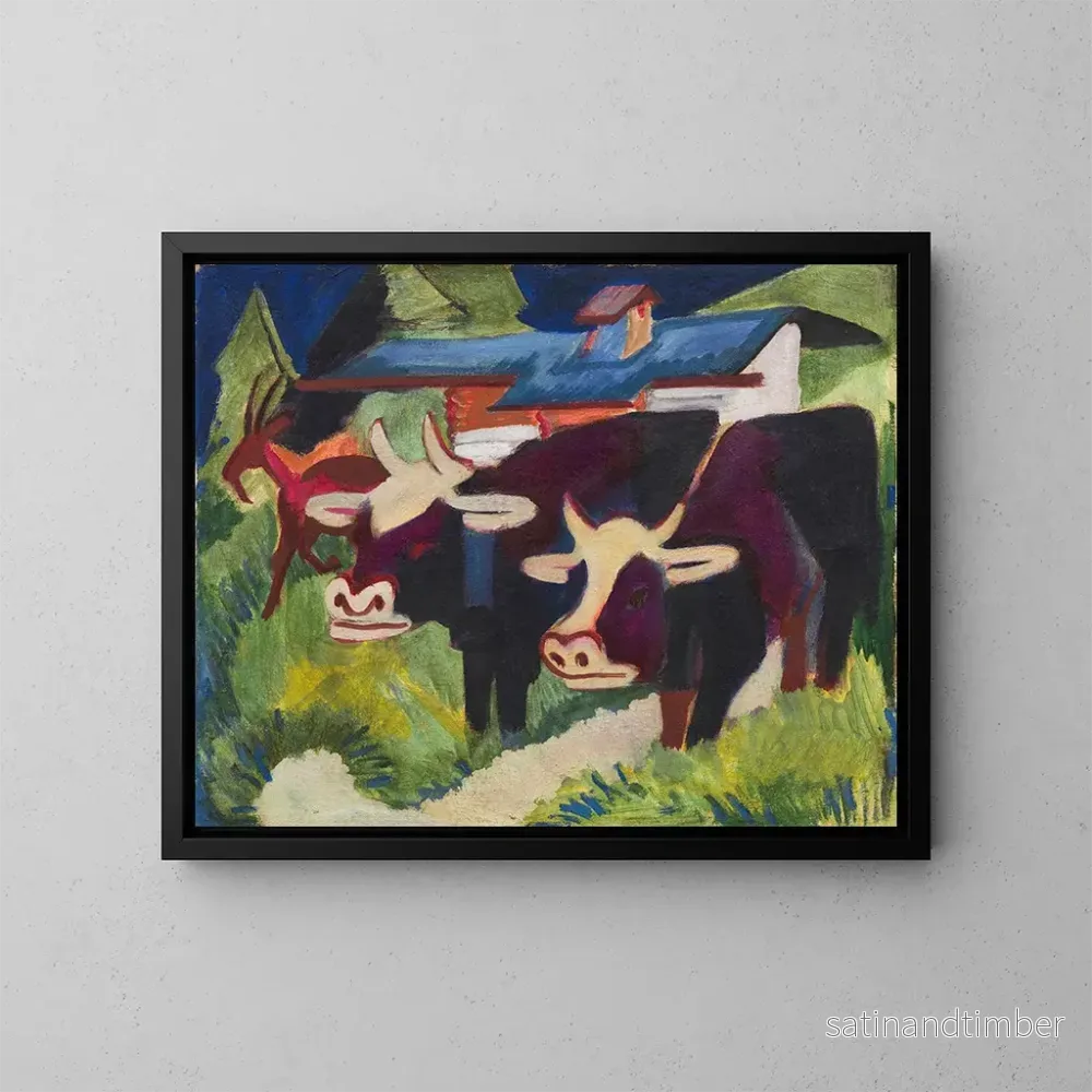Reproduktion av målningen Khe sur l'alpage - Ernst Ludwig Kirchner