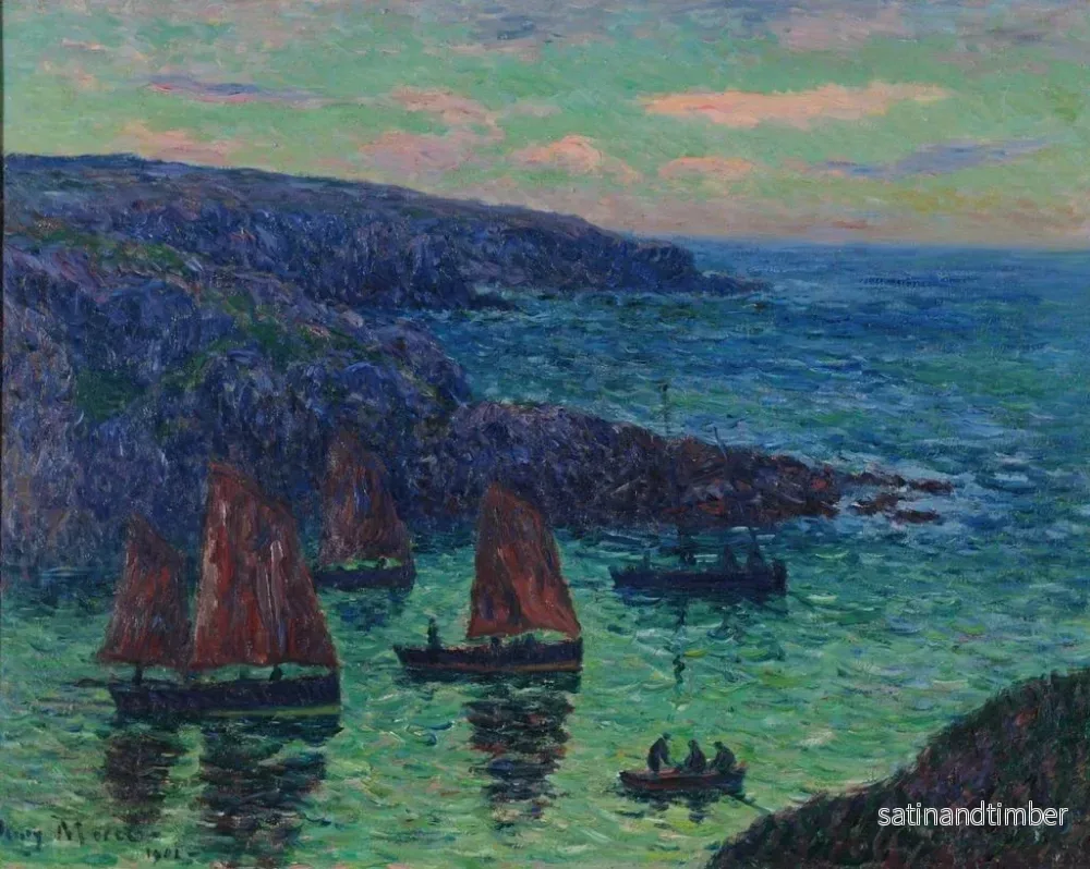Reproduktion av målningen Le soir doulant - Henry Moret - Bild 2