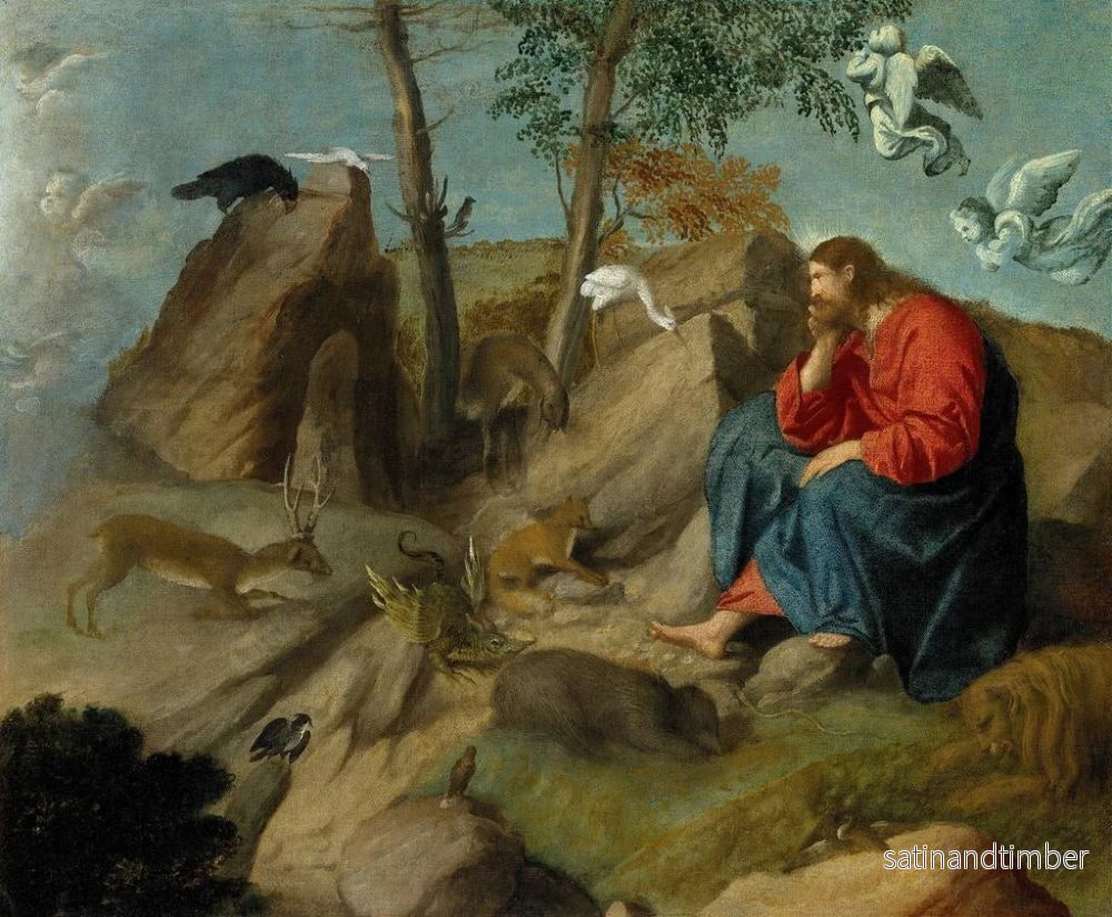 Reproduktion av målningen Kristus i öknen - Moretto da Brescia - Bild 2