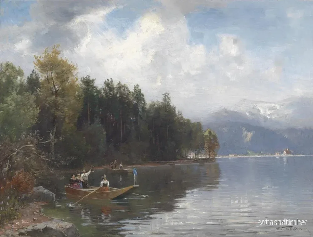 Reproduktion av målningen Partien au Walchensee - Joseph Wopfner - Bild 2