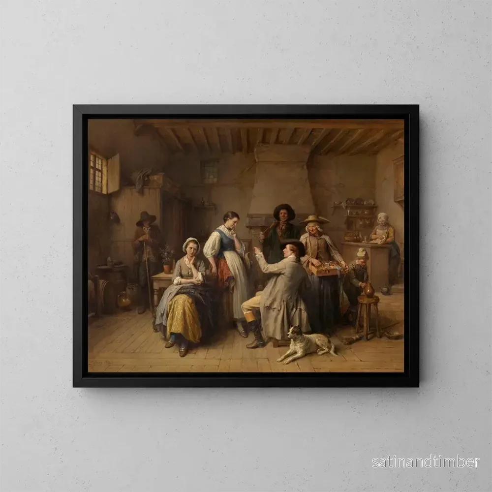 Reproduktion av målningen Courtoisie - Jean-Baptiste Madou