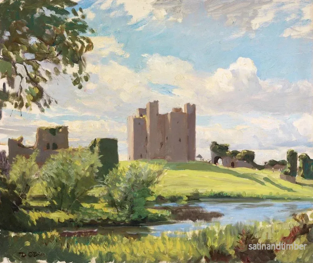 Reproduktion av målningen av Château de Trim, Meaths län - Dermod O'Brien - Bild 2