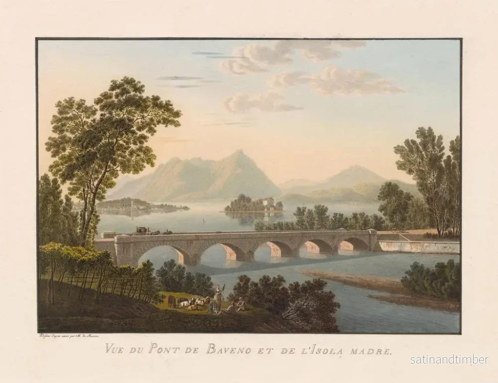 Reproduktion av målningen Vue du pont de Baveno et de l'Isola Madre - Gabriel Lory le Jeune - Bild 2