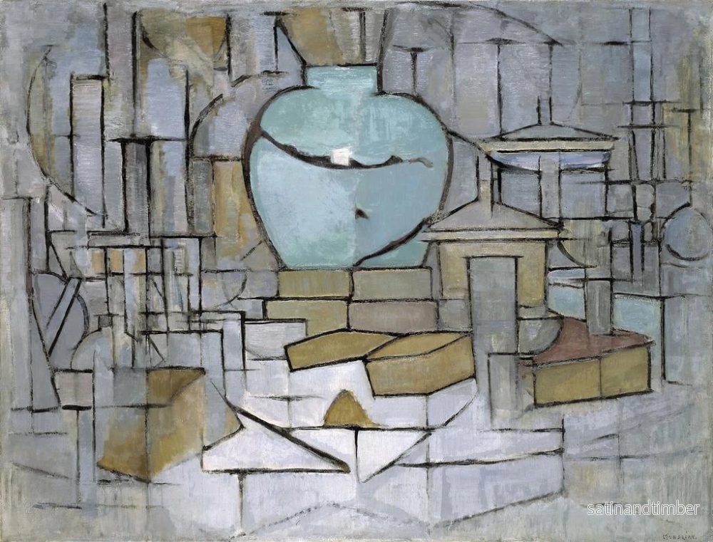 Reproduktion av målningen Naturtavla med ingefärsburk II - Piet Mondrian - Bild 2