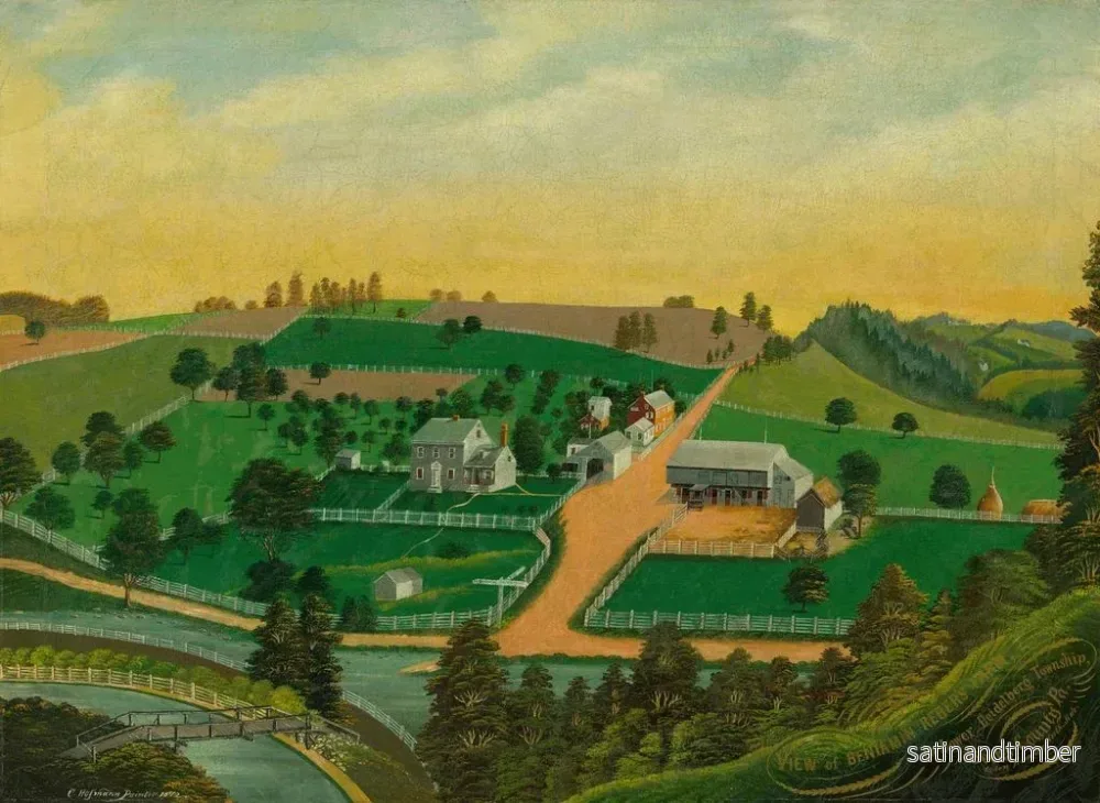 Reproduktion av målningen Vue de la ferme de Benjamin Reber - Charles C. Hofmann - Bild 2