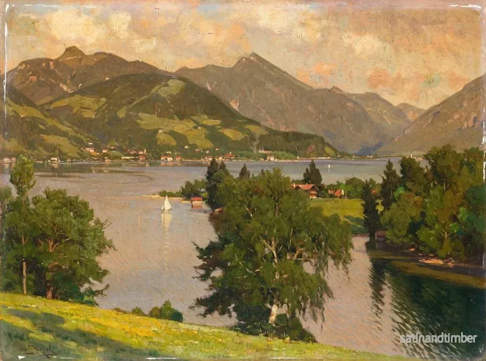 Reproduktion av målningen Vue sur le Tegernsee depuis l'ouest - Otto Strützel - Bild 2