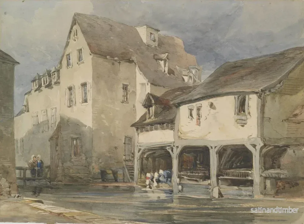 Reproduktion av målningen av Moulin Saint-Lavoir i Chartres - William Callow - Bild 2