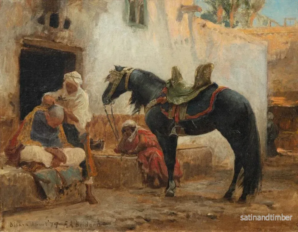Reproduktion av målningen Le barbier de Biskra - Frederick Arthur Bridgman - Bild 2