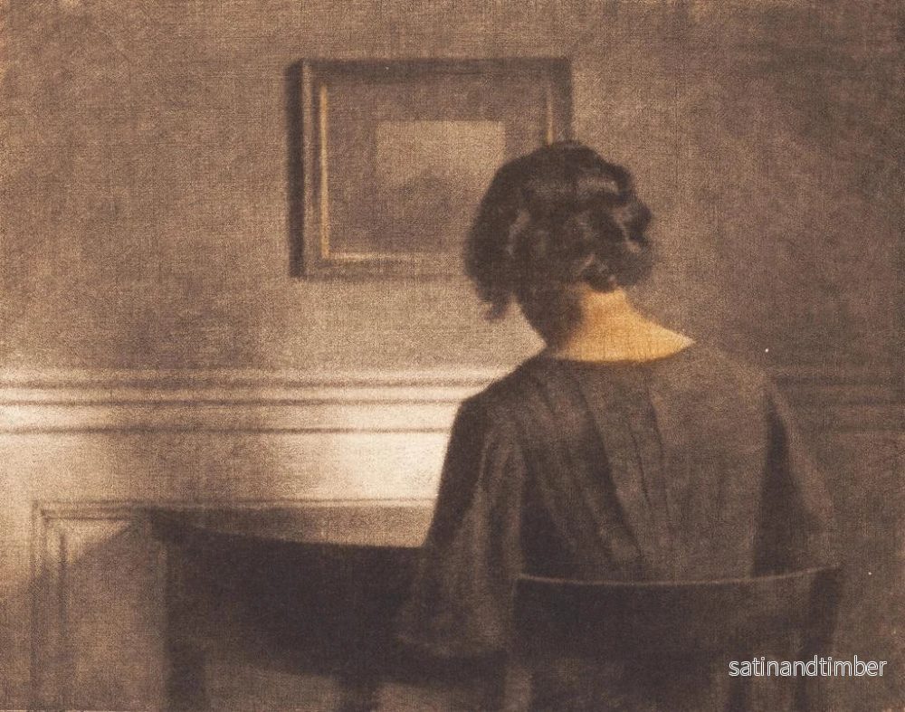 Reproduktion av målningen Ung flicka vid ett semi-cirkulärt bord - Peter Ilsted - Bild 2